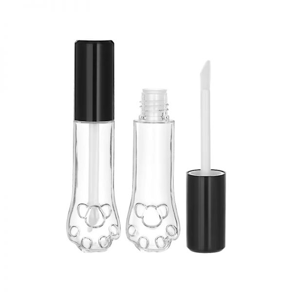 039# 9ml-10ml Plastic Lip gloss tube with brush -Cute cat-paw animal bottle - 图片 2