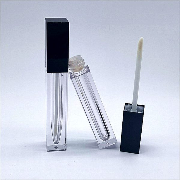 027B# 5g-Plastic Square lip gloss tube-Arc-shaped bottom - 图片 2