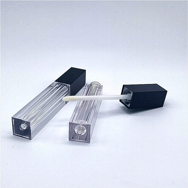 027B# 5g-Plastic Square lip gloss tube-Arc-shaped bottom - 图片 3