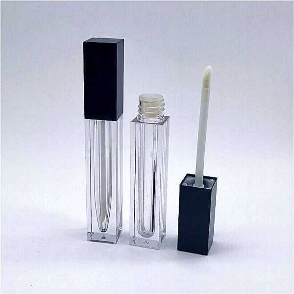 027B# 5g-Plastic Square lip gloss tube-Arc-shaped bottom - 图片 5