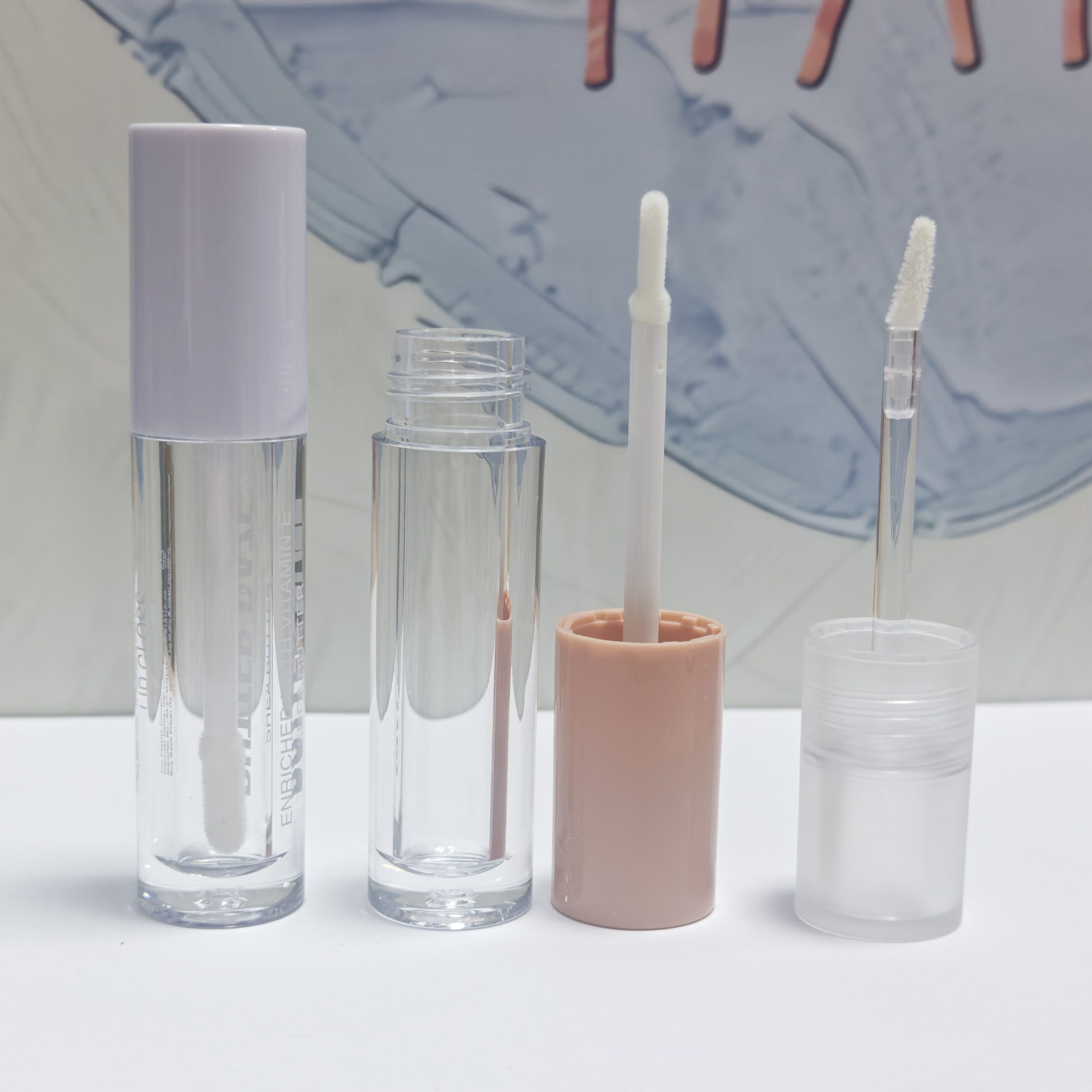 115B# 4ML -5ML-Plastic lip gloss tube -Inner hole - arc bottom - 图片 3