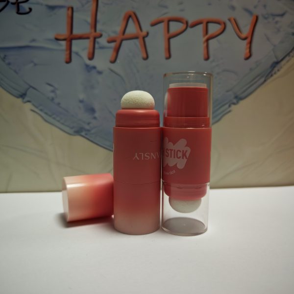 135#- Plastic double-headed Blush stick - Highlighter Contouring stick with powder puff - Brush - 图片 12