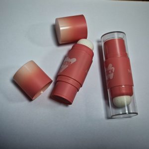 135#- Plastic double-headed Blush stick - Highlighter Contouring stick with powder puff - Brush