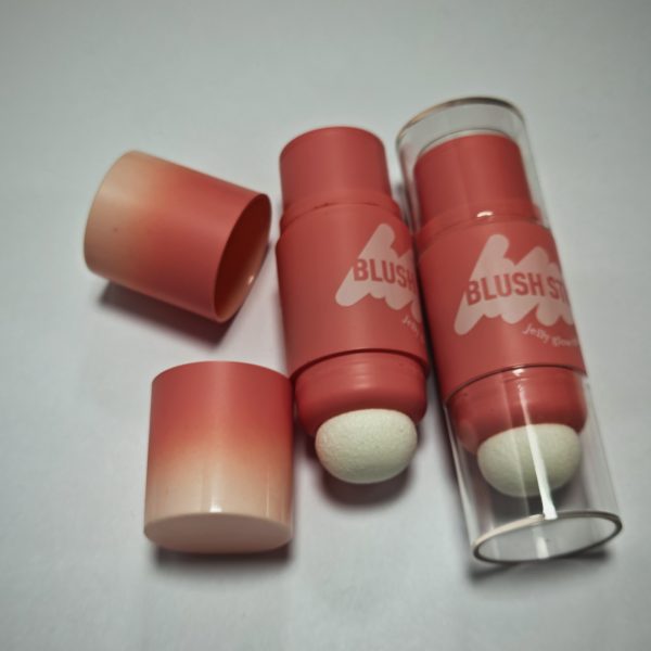 135#- Plastic double-headed Blush stick - Highlighter Contouring stick with powder puff - Brush - 图片 10