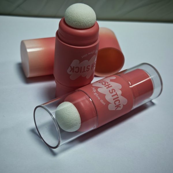 135#- Plastic double-headed Blush stick - Highlighter Contouring stick with powder puff - Brush - 图片 9