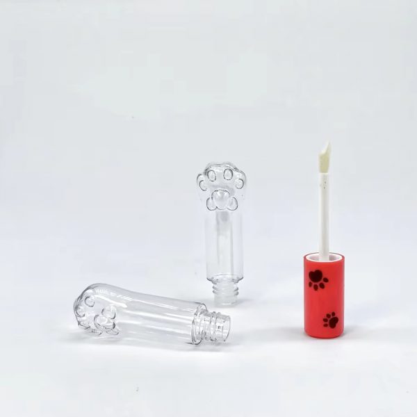 039# 9ml-10ml Plastic Lip gloss tube with brush -Cute cat-paw animal bottle - 图片 5