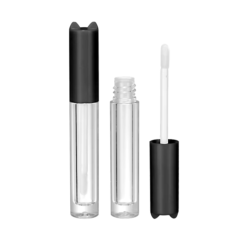 068B# 2ml-3ml-Plastic lip gloss tube-Cute pet ear-shaped screw cap - 图片 3