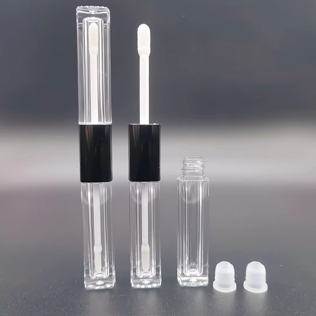 136# plastic square double-ended lip gloss tube, 2.5ml*2