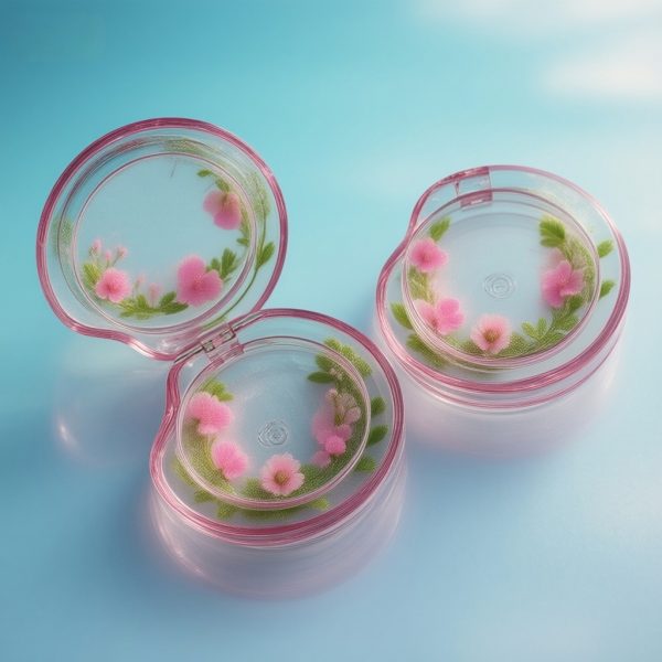 162#-Plastic Transparent box-Customized logo Powder Case -Compact powder box - Blush palette-eye shadow - highlights - 图片 2