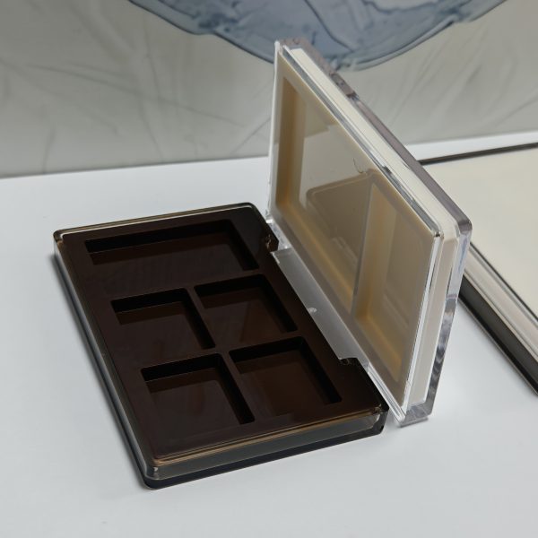 188B#-Double layer-Plastic-Powder Case -Compact powder box - Blush palette-eye shadow - highlights - 图片 3