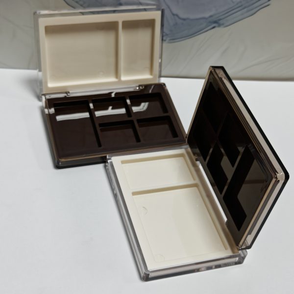 188B#-Double layer-Plastic-Powder Case -Compact powder box - Blush palette-eye shadow - highlights - 图片 4