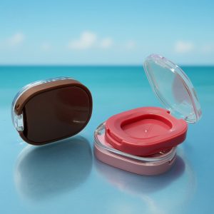 189#-Plastic Customized logo Powder Case -Compact powder box - Blush palette-eye shadow - highlights