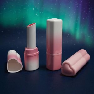 198#- Plastic Lipstick-Lip balm tube -Heart-shaped and cute