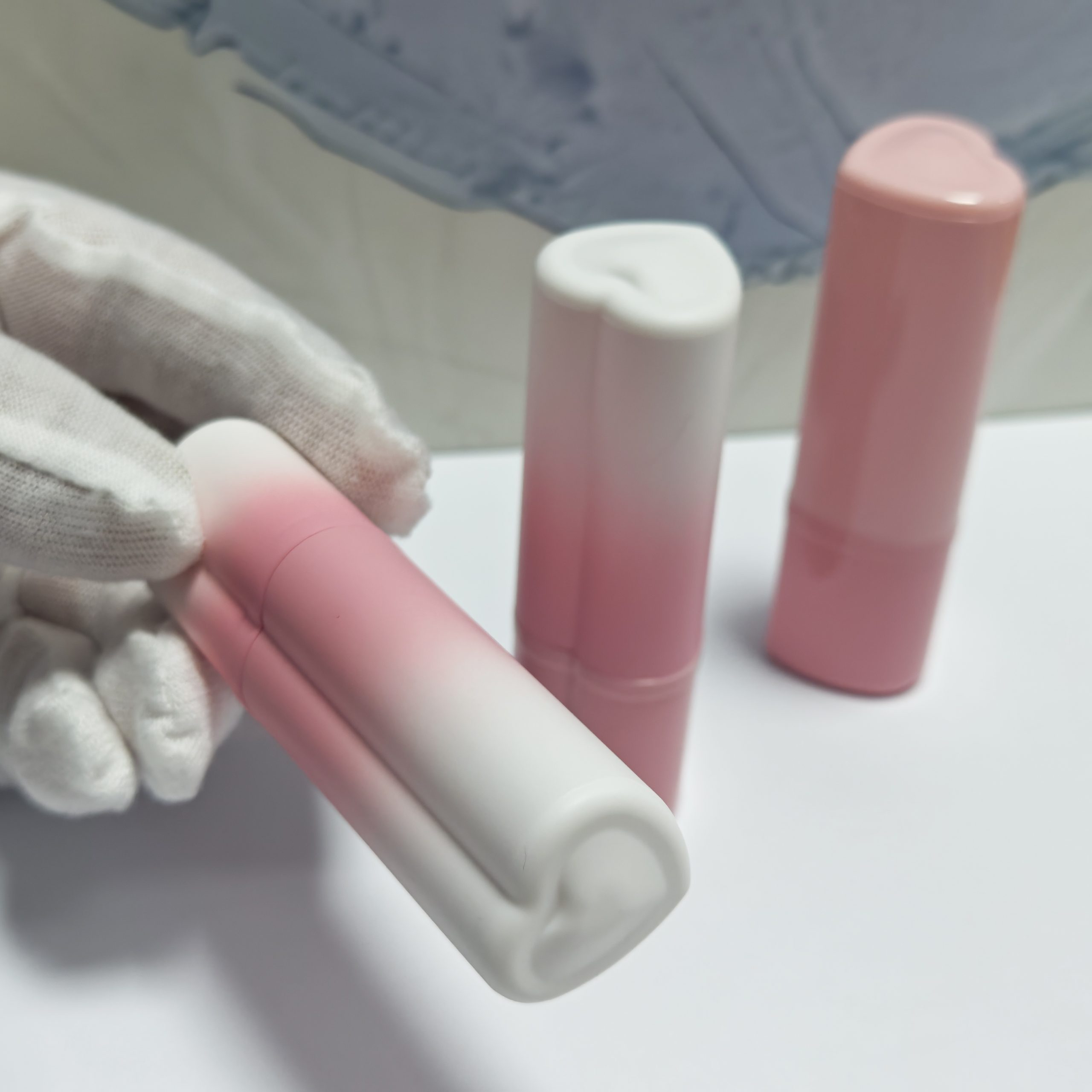 198#- Plastic Lipstick-Lip balm tube -Heart-shaped and cute - 图片 10