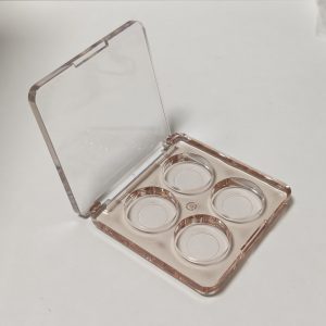 160B#-Plastic Customized logo Powder Case -Compact powder box - Blush palette-eye shadow -Four circular holes