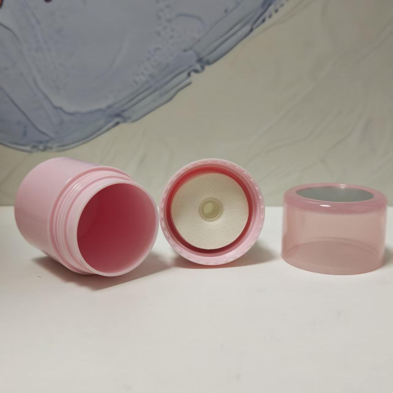 226# - 6-gram powder jar - Hair care and hair nourishment powder for making hair strands fluffy - Loose powder base container with a soft and fluffy powder puff and a mirror plate - 图片 3